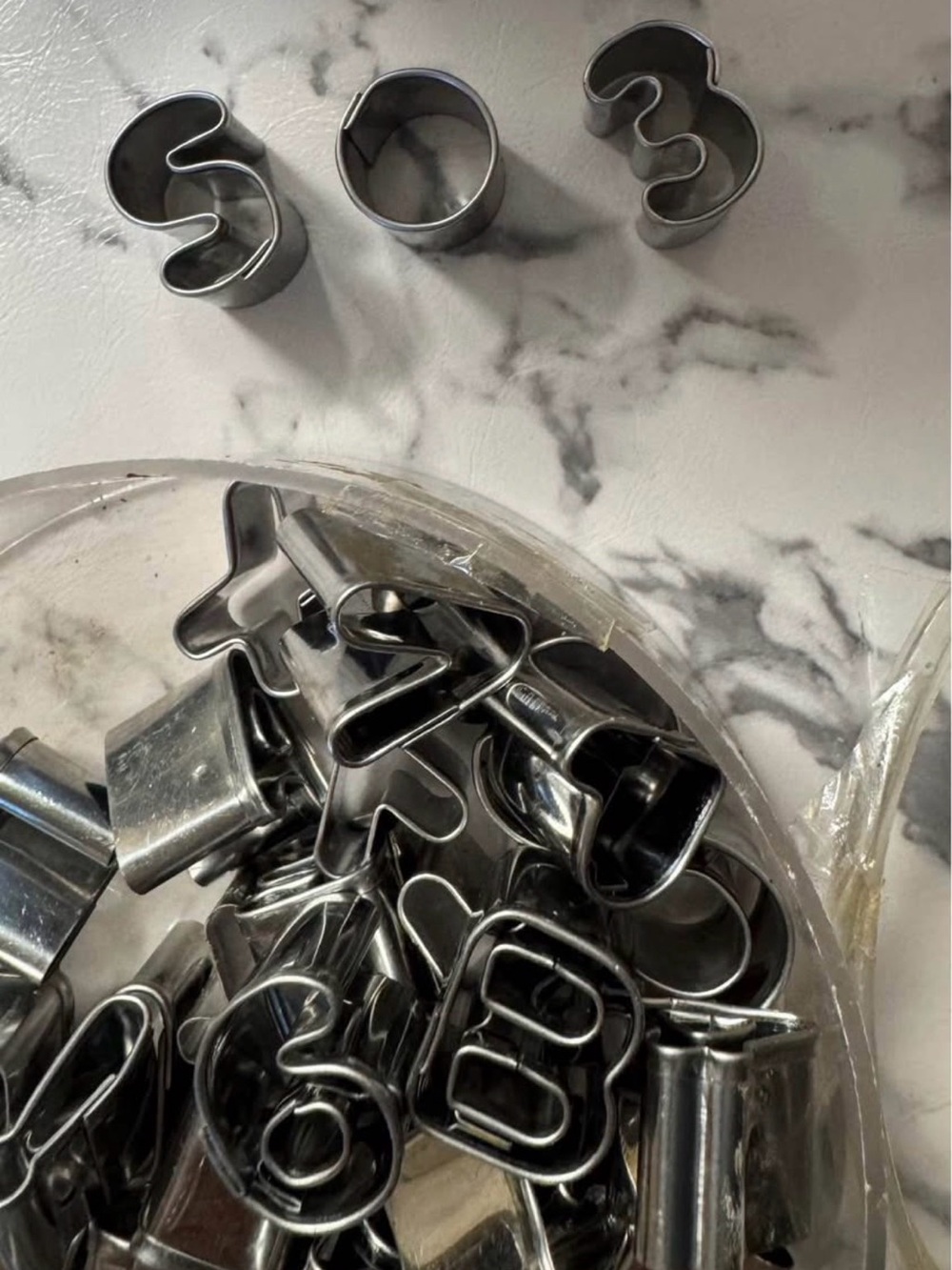 Alphabet & Number Mini Cookie Cutters - Stainless Steel